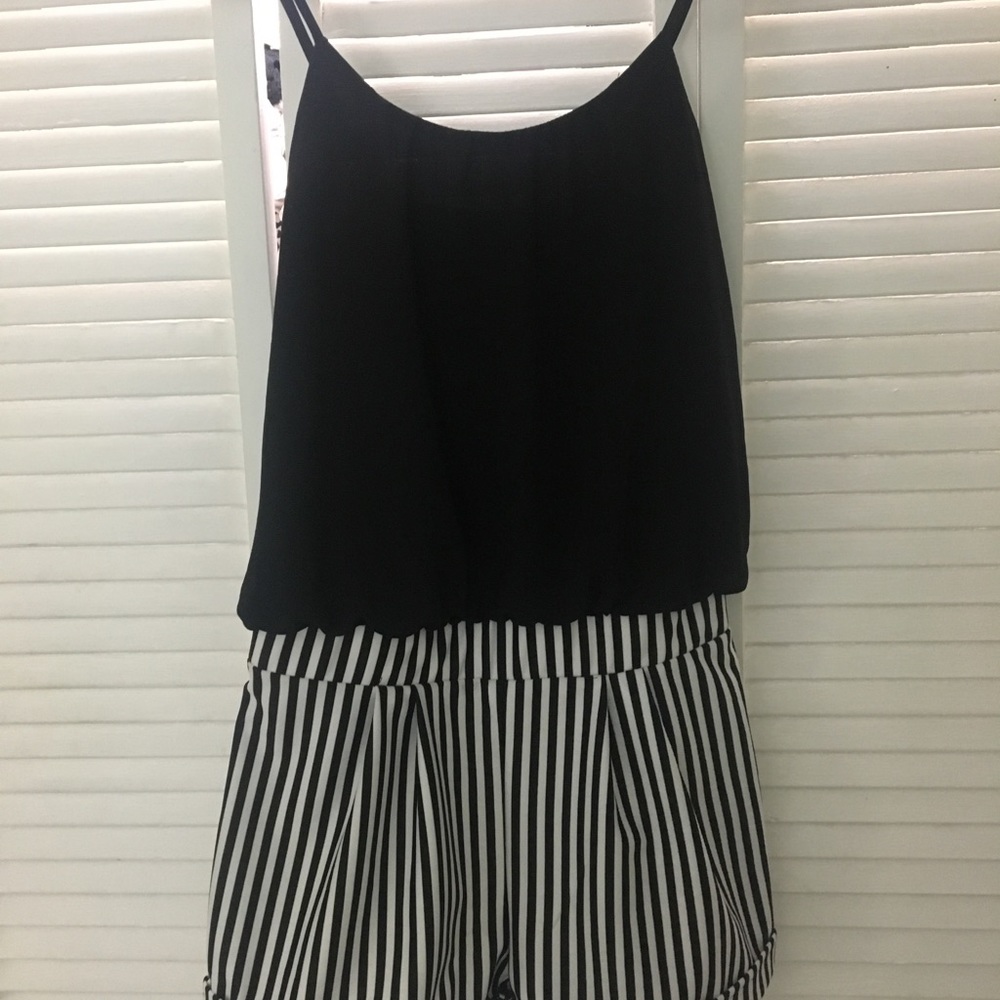 Black and white romper